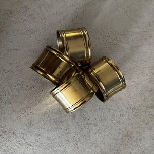 Vintage brass napkin rings set of 4